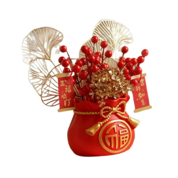 Decoraciones de año Nuevo chino, artificiales en macetas, accesorio fotográfico versátil, flores de bendición del Festival de Primavera,