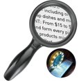 thumbnail image 1 of 30x 60x Reading Magnifier, Rechargeable Lighted Magnifier with 33 LEDs, Dimmable Magnifying Glass for Seniors, Newspapers, Crafts, Exams, Books and W, 1 of 5