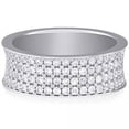 thumbnail image 2 of Micro Set Bande de Zircone Cubique sur Anneau d'Argent, 2 of 2