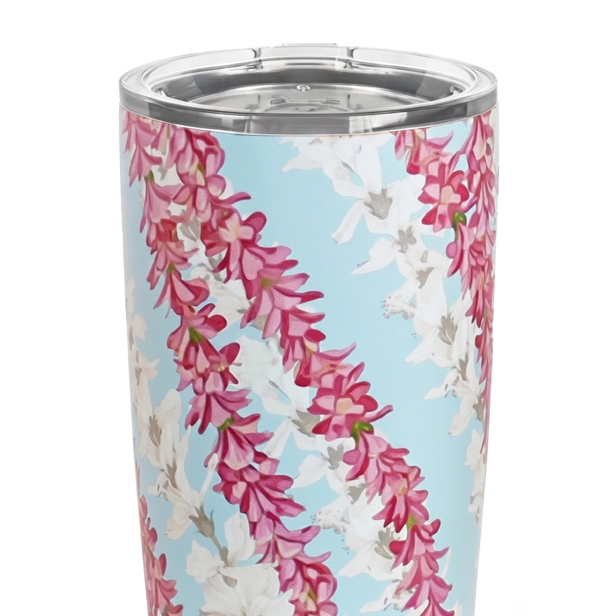 Island Crew 20 oz Light Blue Lei Aqua Stainless Steel Tumbler