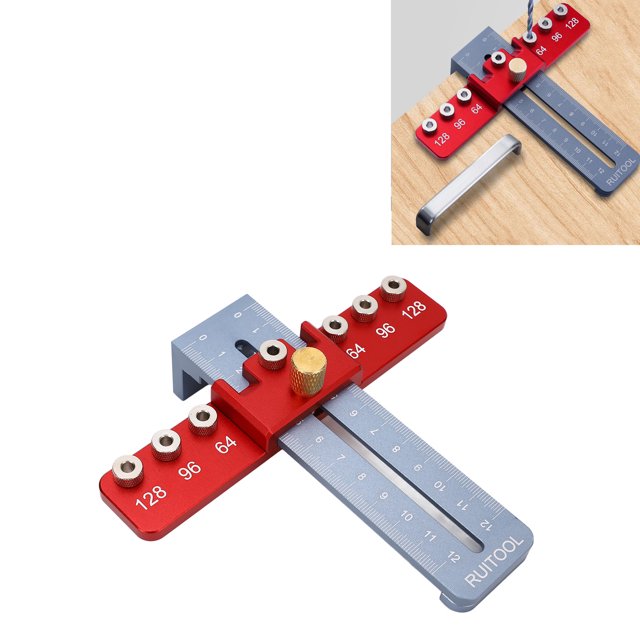 Jig de Goujon de Matériel d'Armoire, Outil de Guidage de Forage de Traction Matériel en Alliage d'Aluminium de Haute Résistance Précis Petit pour Tiroir pour Poignée