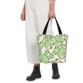 thumbnail image 5 of Pofeuu Cute Frog Print Women Fashion Shoulder Handbags Top Handle Satchel Bags Tote Shoulder Shopping Bag Stylish Canvas Tote Bag, 5 of 6