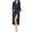 Navy Blue, variant on Women's Kimono Robes Long Knit Batherobe Black Lightweight Soft Bath Shower Robe Long Sleeve Ladies Loungewear Bride Spa Robe