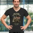 thumbnail image 4 of US Army 250 Years Men's V-Neck T-shirt American Military Veteran DD214 Patriotic, 4 of 7