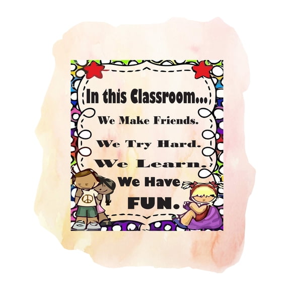 Quotes & Sayings Wall Decals for Students Classroom - Motivational Classroom Rules Poster Classroom DIY & Creativity Boy Girl Bedroom Wall Sticker - Size: 9 In x 10 In