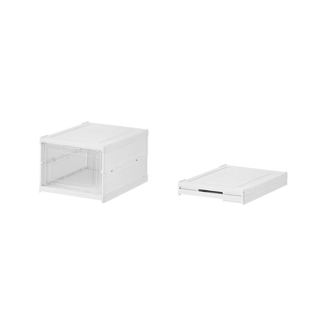 Armoire à Chaussures Transparente Pliable avec Portes pour Rangement de Garde-Robe 25,5 cm x 34,5 cm x 19,5 cm
