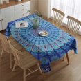 thumbnail image 2 of Rectangle Waterproof Tablecloth 60×84 Inch,Bohemian Style Reusable Indoor/Outdoor Durable Table Cover for Party Kitchen Dinner Room Decor, 2 of 5