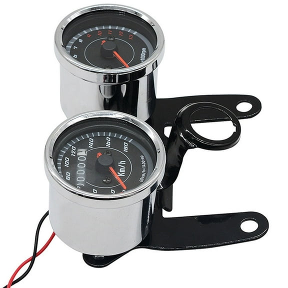 Phenofice 1 Universal Motorcycle Speedometer with Retro Design 16.1x4.9in