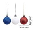 thumbnail image 2 of SHJHENG 24Pcs Patriotic Christmas Ball Ornaments, Red White Blue Glitter Hanging Balls for 4th of July, Memorial Day Decor, 2 of 7