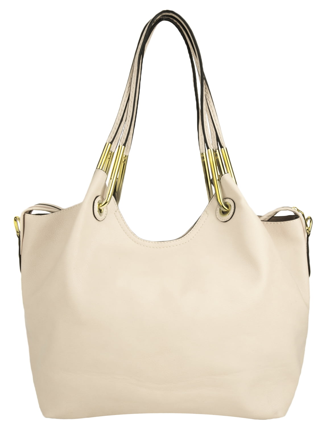 Kourtney Women's Vegan LeatherSatchel Shoulder Bag with Removeable