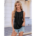 thumbnail image 4 of Women'S Silk Satin Tank Top Summer Business Casual Outfit 2025 Sleeveless Work Dressy Shirt Black XXL, 4 of 7