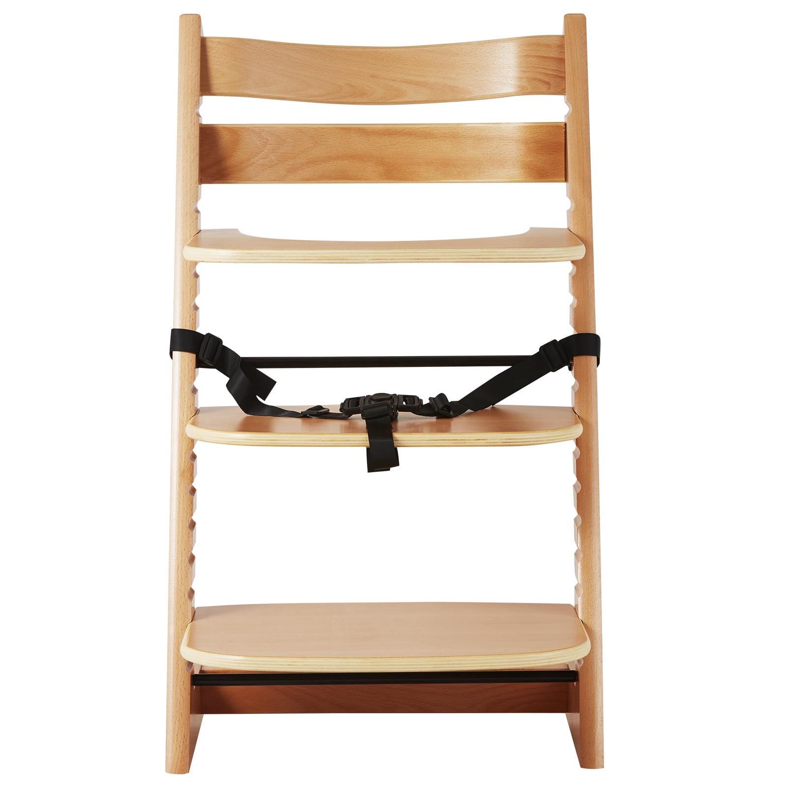 BENTISM Wooden High Chair with Tray Baby HighChair Wooden Toddler with Adjustable Solid Wooden Baby Child Dining Chair 31 Tall