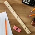 Pen+Gear 12-Inch Wood Ruler, Flat, 0.05lb, with inch and centimeter ...