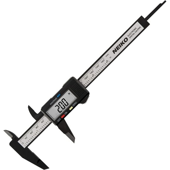 NEIKO 01417A 6” Digital Caliper | Electronic Measuring Tool | Range of 0-6”or 0-150mm | Inch and Millimeters | Large LCD Display | External and Internal Measuring Jaw | Zero Setting and Auto Off