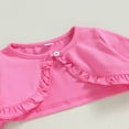 thumbnail image 4 of Tenue 2 Pcs pour Bébé Fille, Sans Manches, Col Ras du Cou, Robe Débardeur à Imprimé de Fleurs avec Nœud et Veste, Tenue d'Automne, 4 of 7