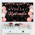thumbnail image 5 of Vive La Retraite Backdrop Retirement Party Decorations for Women Rose Gold Happy Retirement Backdrop Retirement Party Supplies, 5 of 6