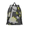 thumbnail image 2 of Lsque Cute Dinosaur Pattern Canvas Daypack, Durable Backpack, High-quality Versatile Backpack,Vintage Compact Backpack-Medium, 2 of 6