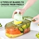 thumbnail image 4 of Cortador de verduras de acero inoxidable, rallador multifuncional de cocina con cuchillas reemplazables para una preparación de comidas sin esfuerzo., 4 of 9