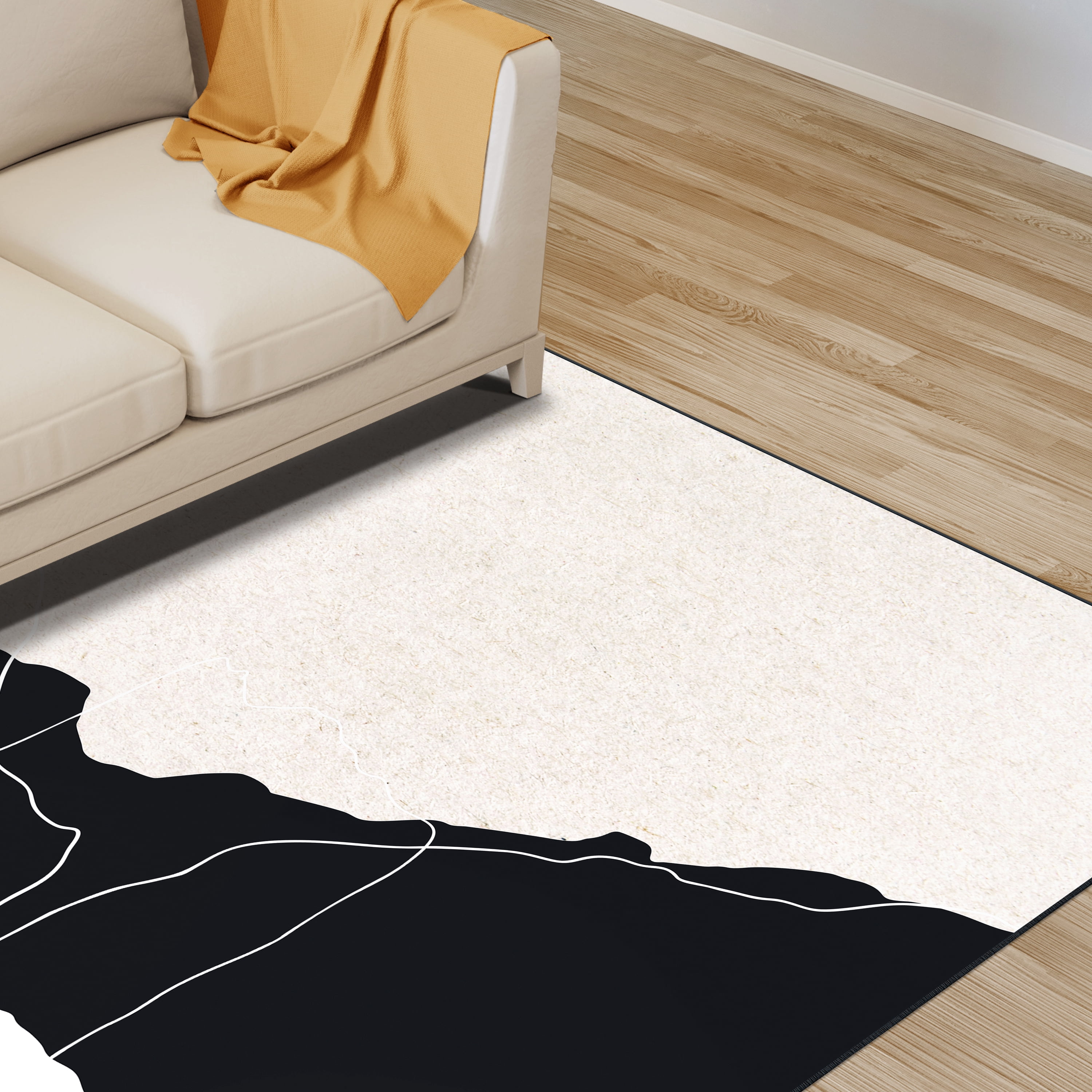 Apart Washable Abstract Art Area Rug size 5'x8'