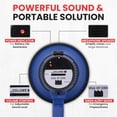 thumbnail image 4 of Altavoz megáfono portátil Pyle PMP21BL 20W azul con sirena, 4 of 7