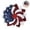 1PC, variant on Rustic Burlap Patriotic 18" Wreath, 2026 New Patriotic Round Wreath, American Flag Style 4th of July Front Door Home Decor(1PC)