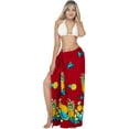 thumbnail image 2 of HAPPY BAY Women's Pareo Beach Bikini Wrap Cover Ups Sarong One Size Fruits, Red, 2 of 4