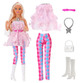 thumbnail image 3 of Ropa de moda para muñecas XUQIANG Barbie Abrigo de felpa de piel 1/6, 3 of 5