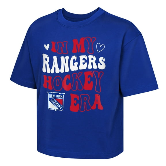 Girls Youth Outerstuff  Blue New York Rangers In My Era Boxy T-Shirt