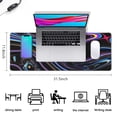 thumbnail image 5 of Colorful LinesLine Theme&nbsp;mouse Padswaterproofnon Slip&nbsp;for Office Home Work GamingmousepadRubber Base Mousepad with Stitched Edges 31.5x11.8inches, 5 of 7