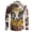Cow Butterfly Sunflower Aztec, variant on Flame Leaf Hunting Camouflage Mens Dress Shirt Long Sleeve Casual T-Shirts Button Down Tee Tops Comfortable Athletic T-Shirts for Men