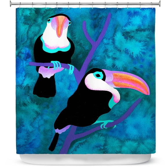 Shower Curtains 70" x 73" from DiaNoche Designs by Rachel Brown - Toucans
