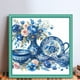 thumbnail image 2 of Kit Punto Cruz Porcelana Impresa Hilo Algodón Ecológico Bordado 11CT 40x40cm, 2 of 9