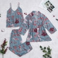thumbnail image 2 of Fgnfyis Ensemble de Détente pour Femmes 3 Pcs à Manches Longues avec Shorts et Bretelles Pyjama Ensembles de Pyjama pour Femmes Bleu m, 2 of 9
