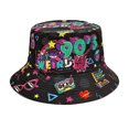 thumbnail image 1 of Retro neutro nostálgico 80 90 cinta patrón sombrero de pescador sombrero de protección solar al aire libre, 1 of 1