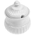 thumbnail image 2 of Embossed Ceramic Sugar Cube Jar Delicate Sugar Jar Coffee Shop Sugar Holder, 2 of 5