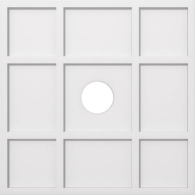 Ekena Millwork CMP30RK-05000 30 Po OD x 5 Po ID Carré Rubik Architectural Grade PVC Contemporain Plafond Médaillon