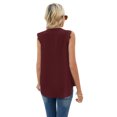 thumbnail image 3 of Txlixc - Camiseta sin mangas para mujer, color sólido para adultos, con ribete de encaje, sin mangas, con cuello en V, chaleco suelto Txlixc Moda, 3 of 4