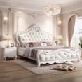 thumbnail image 4 of European Double Bed Luxury Aesthetic Wood Storage Princess Bed Queen Size Modern Cama Casal Multifuncional Bedroom Furniture My Lux Decor Round, 4 of 9