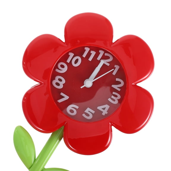 MERRYHAPY Red Alarm Clock, Silent Movement Table Clock, Portable 3.5 Inch Compact Design for Bedroom or Home