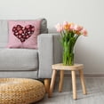 thumbnail image 3 of 20"x20" Simply Daisy Valentines Flowery Love Hearts Poly Accent Pillow, Maroon Qty 1, 3 of 5