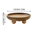 thumbnail image 3 of Small Wooden Round Riser Pedestal Stand for Display Decorative Tray for Farmhouse Kitchen Countertop Entry Table Centerpieces Bathroom Organizer Rustic Home Decor Wood Display Stand, 3 of 6