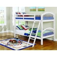 thumbnail image 2 of HomeRoots Traditional White Finish Twin over Twin Arched Wood Bunk Bed 373856-White, 2 of 2
