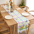thumbnail image 3 of Table Runner 90 Inches Long for Kitchen Dining, Watercolor Truck Flowers Dresser Scarf Farmhouse, Dining Table Decorations for Wedding/Parties, Spring Butterflies Botanical Plaid 13 x 90 In, 3 of 8