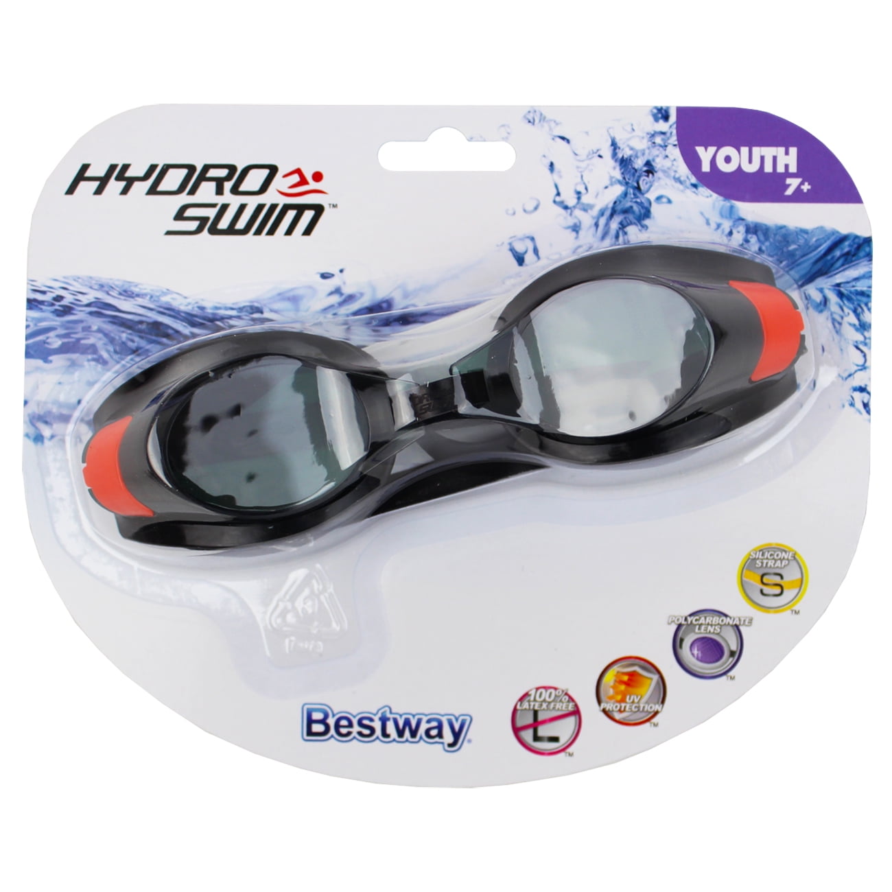 Bestway Hydro Swim Swimmer Focus Goggles w Smoked Lenses Junior Youth 7