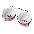 thumbnail image 4 of Comedero elevado para gatos, cuencos elevados, bebedero para gatos, protección cervical anti negro, 4 of 9