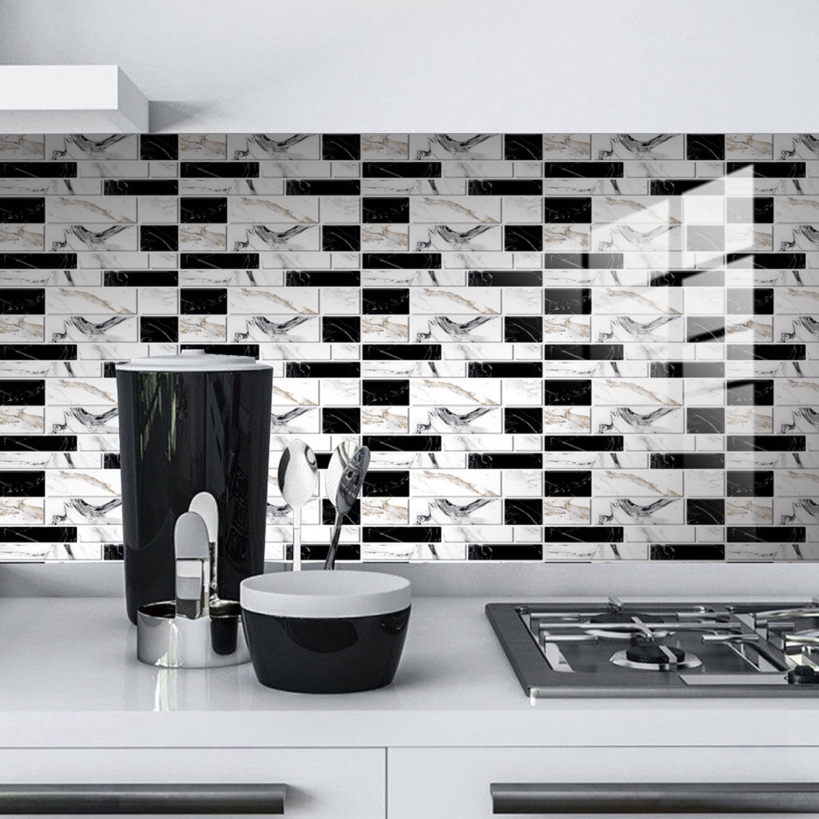 Source Max Black, Self-adhesive Peel And Stick Wallpaper, 72 Packs