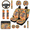 Floral Bee Psychedelic, variant on HUIACONG Automotive Interior Accessories, with Key Pendant Seat Protectors Auto Hand Rest Pad, 14 Pcs Skull and Floral Design Car Interior Accessory
