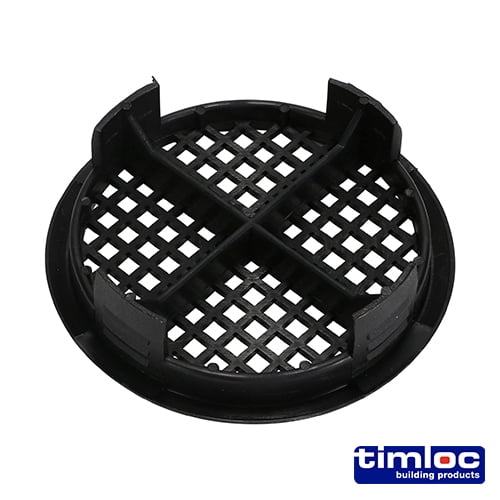 Timco - Timloc Push-in Soffit Vent - Black - 1141 (Size 70mm - 10 Pieces)
