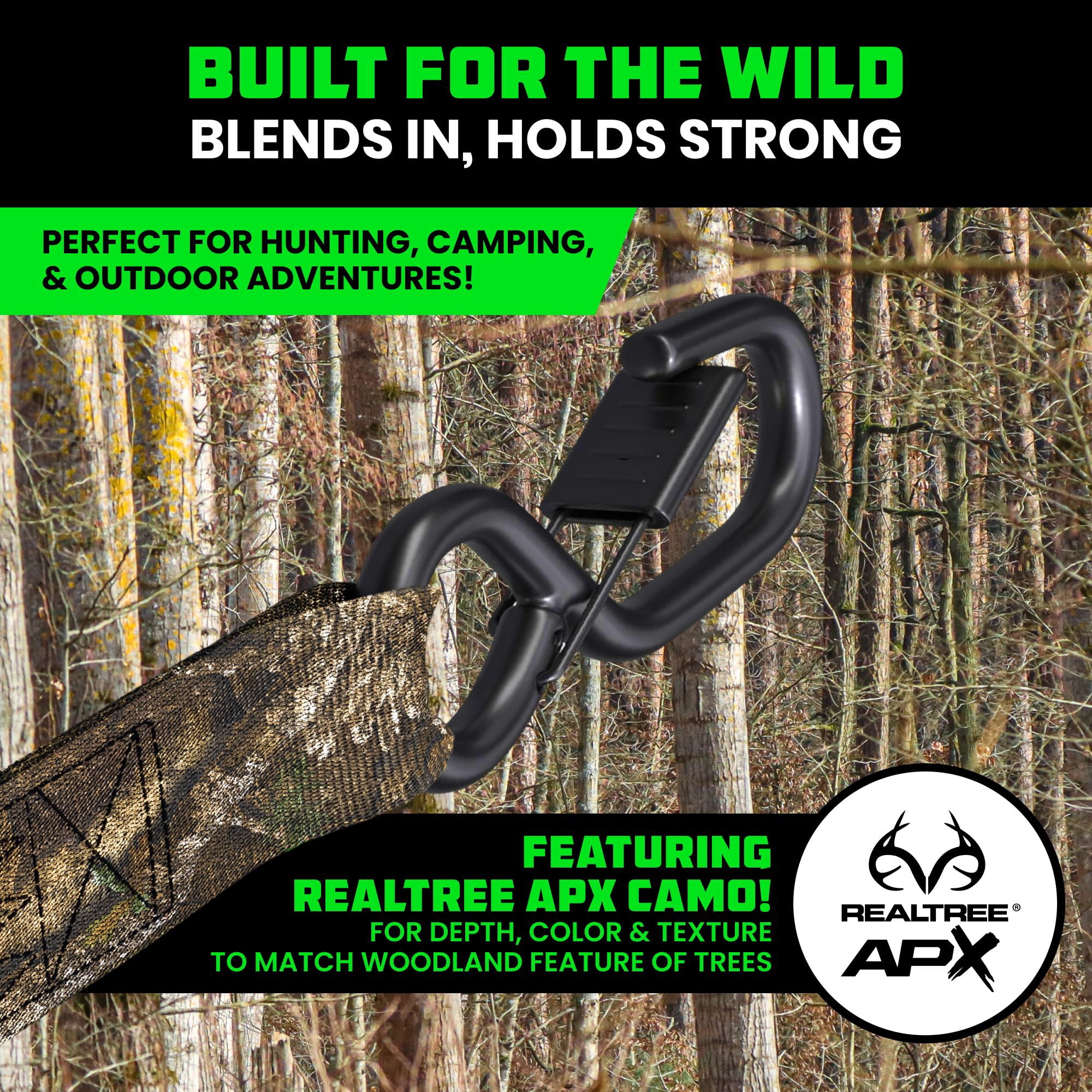 Rhino USA x Realtree Retractable Ratchet Straps (2PK) 2"x 9' (1,209lb Break Strength)- Heavy Duty Auto Self Retracting Tie Down Straps for Truck, Cargo Trailer, Motorcycle, ATV, UTV- Realtree APX Cam
