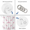 thumbnail image 5 of Pink Flamingo Bathroom Shower Curtains with 12 Hooks Polyester Waterproof Shower Curtain for Stalls and Bathtubs Summer Tropical Animals Decorative Bathroom Privacy Curtain 48x72 Inches, 5 of 9